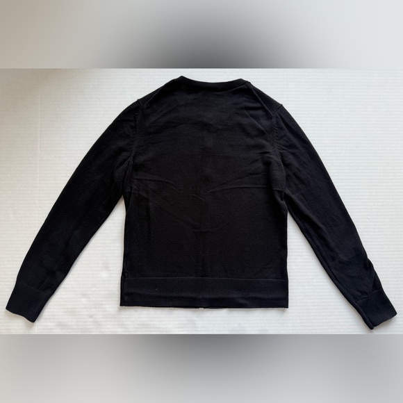 GAP Crewneck Cardigan Long Sleeve True Black Size S - Picture 4 of 13